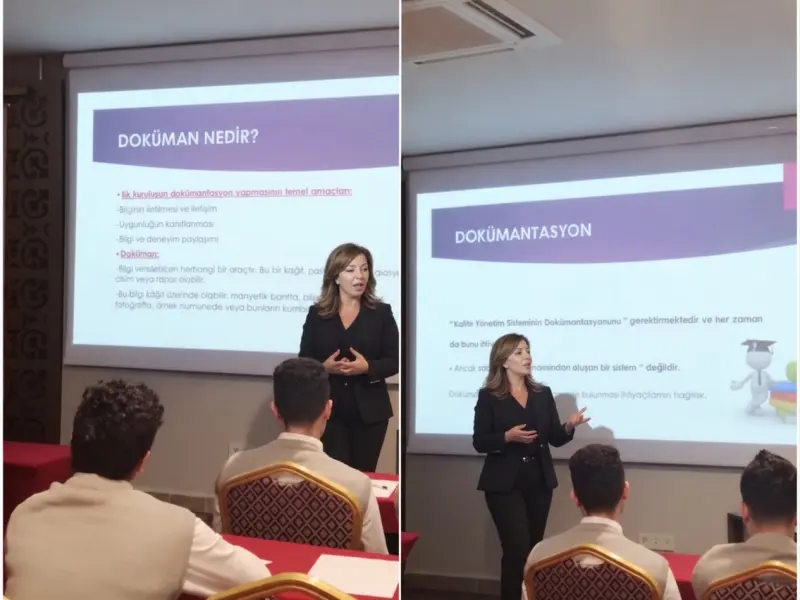 Yönetim sistemi dokümantasyonu eğitiminden kareler